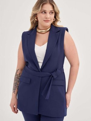 Blazer Yelek Bel Lastikli Pantolon