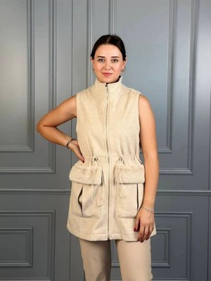 Yünlü Bel Lastikli Yelek