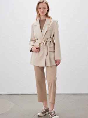 Straıght Denim Pantolon Bej Straıght Denim Pantolon Bej