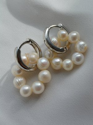 İnci Küpe Gumus Rengi