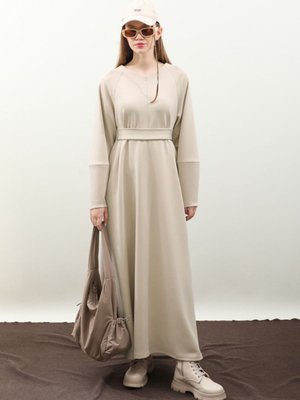 Dikiş Detaylı Ebise Krem Dikiş Detaylı Ebise Krem