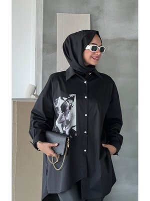 Siyah Desenli Gömlek