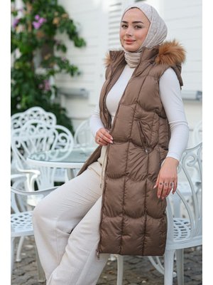 Taba Kapüşonlu Şişme Yelek Taba Kapüşonlu Şişme Yelek