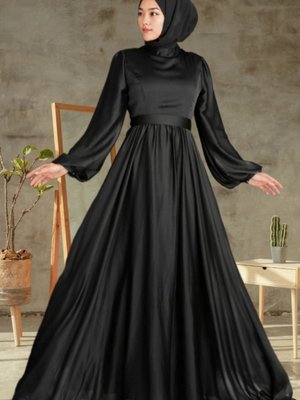 Balon Kol Abiye Elbise