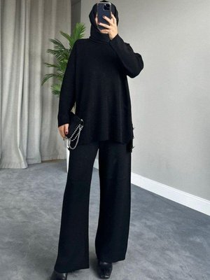 Metal Düğmeli Triko Takım Siyah Metal Düğmeli Triko Takım Siyah