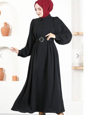 Kemerli Mevlana Etek Elbise