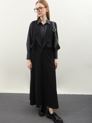 Kruvaze Yelekli Takım Siyah Kruvaze Yelekli Takım Siyah