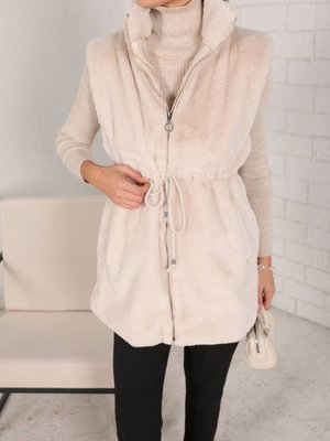 Suni Kürk Yelek Peluş Alien Moda