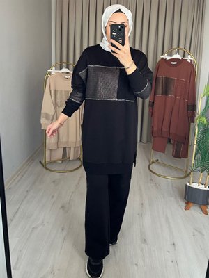 Sim Detaylı Bol Paça Pamuklu İkili Takım Trend Moda Store Sim Detaylı Bol Paça Pamuklu İkili Takım Trend Moda Store
