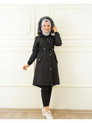 Suya Dayanıklı Beli İpli Kapaklı Model Kaban