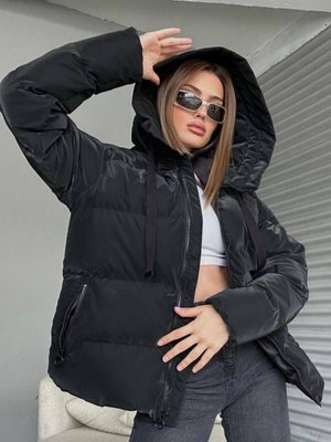 Siyah Koyu Süet Dolumlu Şişme Mont Siyah Koyu Süet Dolumlu Şişme Mont