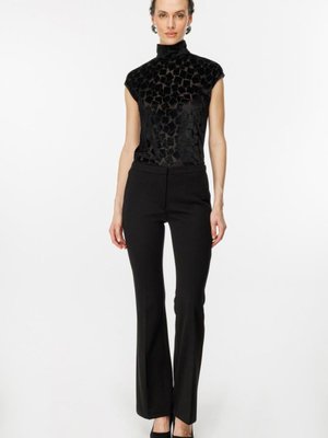 Siyah İspanyol Paça Pantolon