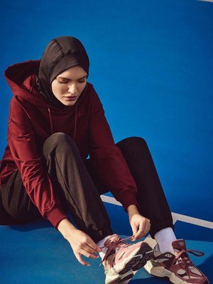 Yumuşak Dokulu Kapüşonlu Bordo Basic Günlük Sweatshirt Act