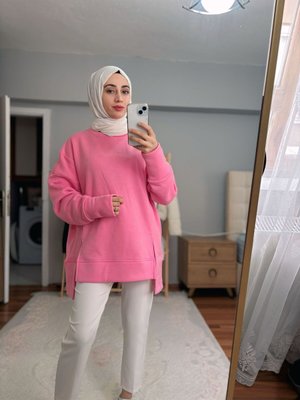 Üç İplik Polar Yırtmaçlı Sweat