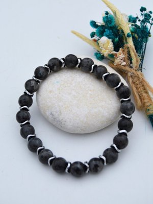 Larvakit Doğaltaşlı Kadın Erkek Bileklik Cok Renkli