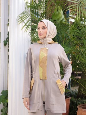 Eşofman Takımı Fermuarlı İkili Takım Kapüşonlu