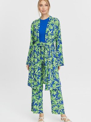 Nefes Alabilen Viskon Kumaşlı Renkli İkili Kimono Takım Nefes Alabilen Viskon Kumaşlı Renkli İkili Kimono Takım