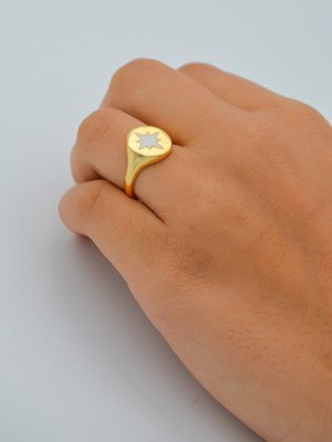 Altın Renk Kuzey Yıldızı Yüzük