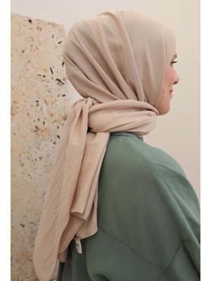 Latte Pamuklu Kraş Şal