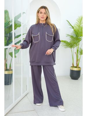 Füme Önü Çift Cep Detaylı Takım