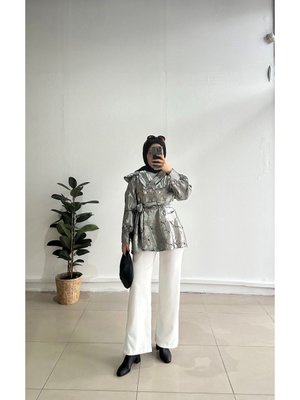 Jakar Ceketli Takım Gri