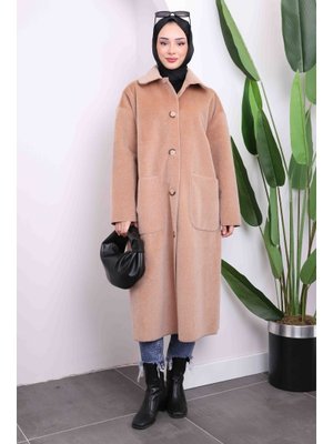 Camel Kruvaze Yaka Oversize Kaban Camel Kruvaze Yaka Oversize Kaban