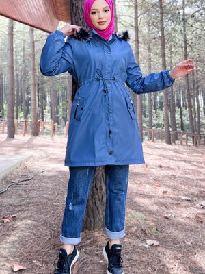 Kısa Bondit Mont Mavi