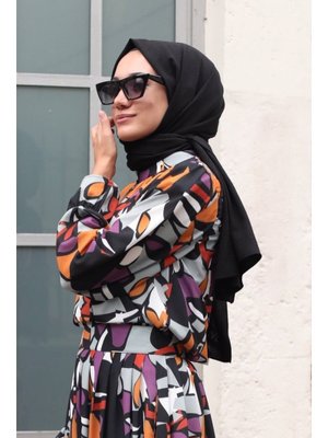 Siyah Şifon Şal Siyah Şifon Şal