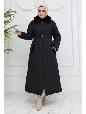 Siyah Kapitone Şişme Mont
