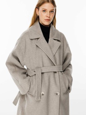 Kruvaze Vizon Kaşe Kaban