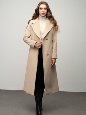 Çıt Kapamalı Belden Bağlamalı Exclusive Kaban Bej