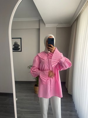 Pileli Tesettür Gömlek