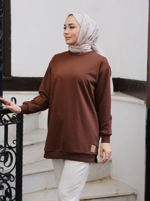 Arma Detay Tunik Kahverengi Arma Detay Tunik Kahverengi