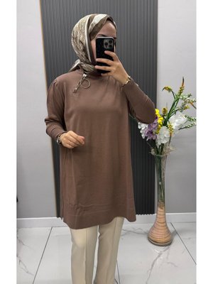 Merserize Fermuar Detaylı Tunik