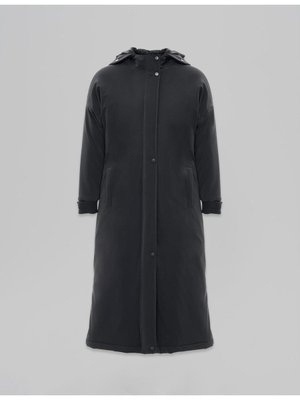 Patı Gizli Kapüşon Detaylı Anorak Mont Siyah