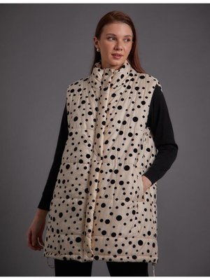 Puantiyeli Şişme Yelek Krem Puantiyeli Şişme Yelek Krem