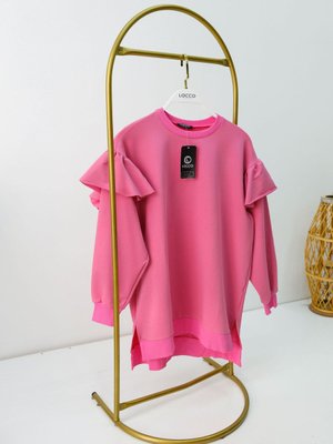 Kolu Fırfırlı Tunik Pembe Kolu Fırfırlı Tunik Pembe