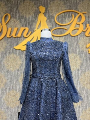 Taşlı Kabarık Abiye Elbise Nişanlık