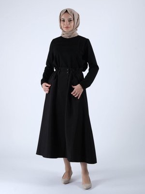 Kapak Cepli Büzmeli Etek