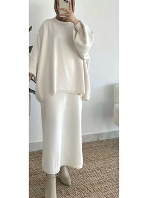 Balon Kol Etekli Triko Takım