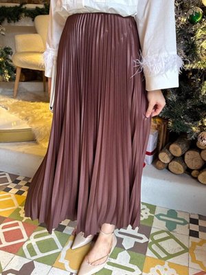 Elisa Piliseli Etek Acı Kahve Elisa Piliseli Etek Acı Kahve