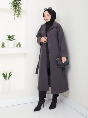 Bağlamalı Ve Düğmeli Kaşe Kaba Ck