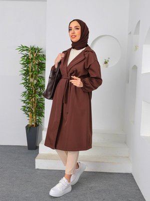 Kahve Balon Kol Trençkot Kahve Balon Kol Trençkot