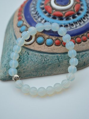 Beyaz Ay Taşı Bileklik