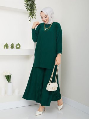 Yeni Sezon Çok Rahat Şık Etek Görünümlü Pantolon Tunik Ela Takım ??