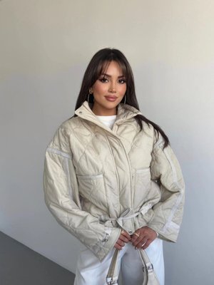 Bej Kapitone Oversize Mont Bej Kapitone Oversize Mont