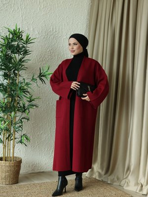 Tesettür Triko Cepli Hırka