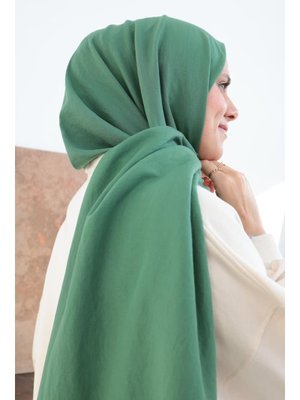 Yeşil Pamuklu Kraş Şal