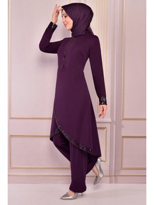 Mürdüm Kolyeli Kombin