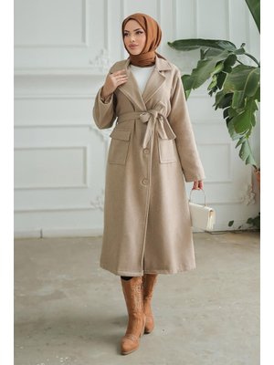 Vizon Kapak Detaylı Kaşe Kaban